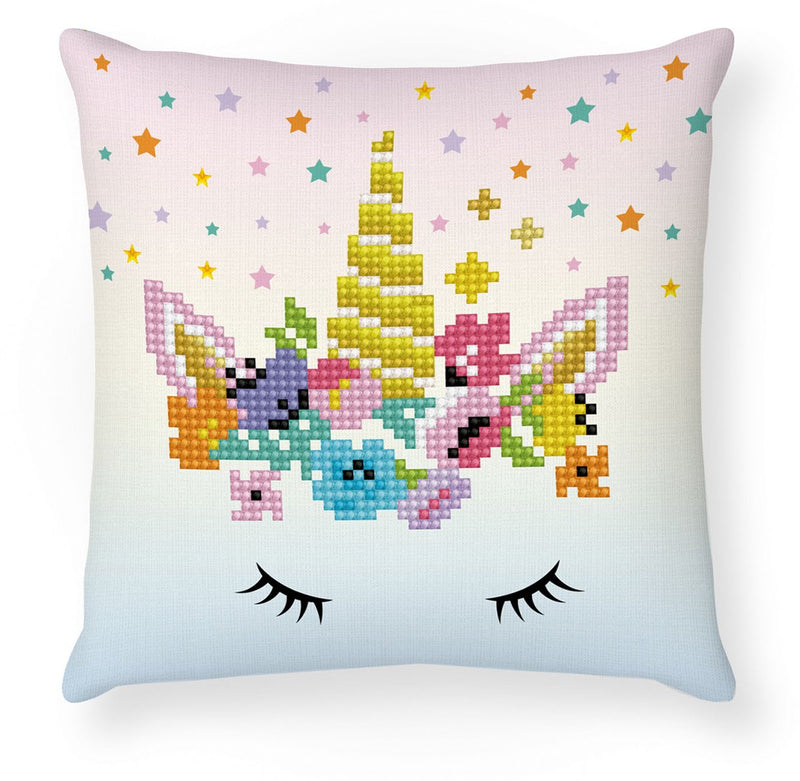 Cuscino per pittura diamante Diamond dotz® - adulti e bambini - ddp2.044 - corona di unicorno 18 x 18 cm - pietre rotonde - confezione completa