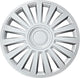Auto più coprimozzi California 16 pollici ABS argento set da 4