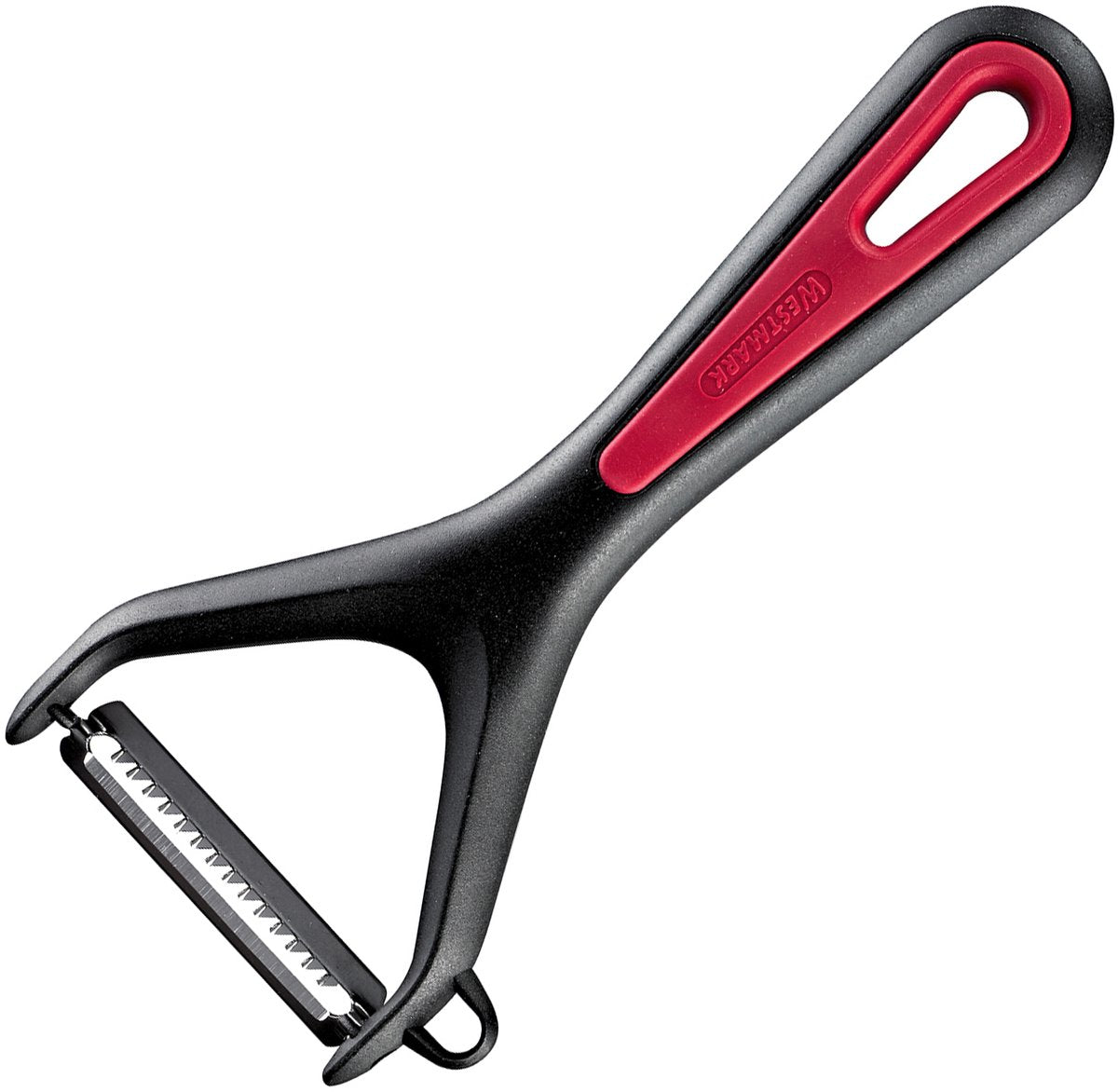 Westmark taglierina julienne, pelapatate, galante, coltello e taglierina in acciaio inossidabile seghettato grosso, nero rosso, 29052270