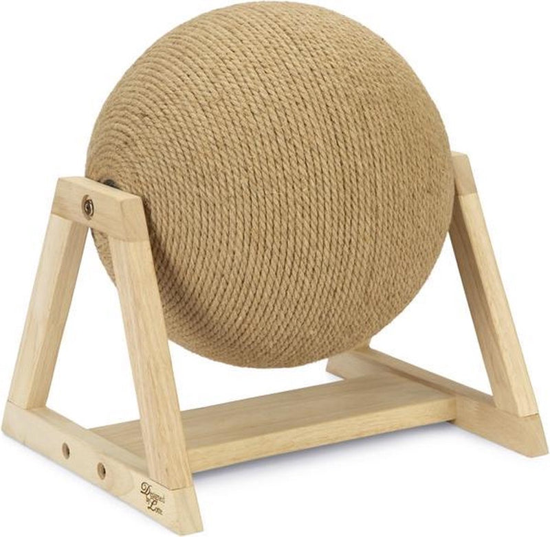 Diseñado por lotte xem bola rascadora - poste rascador - sobre base - madera - 34x30x35,5 cm