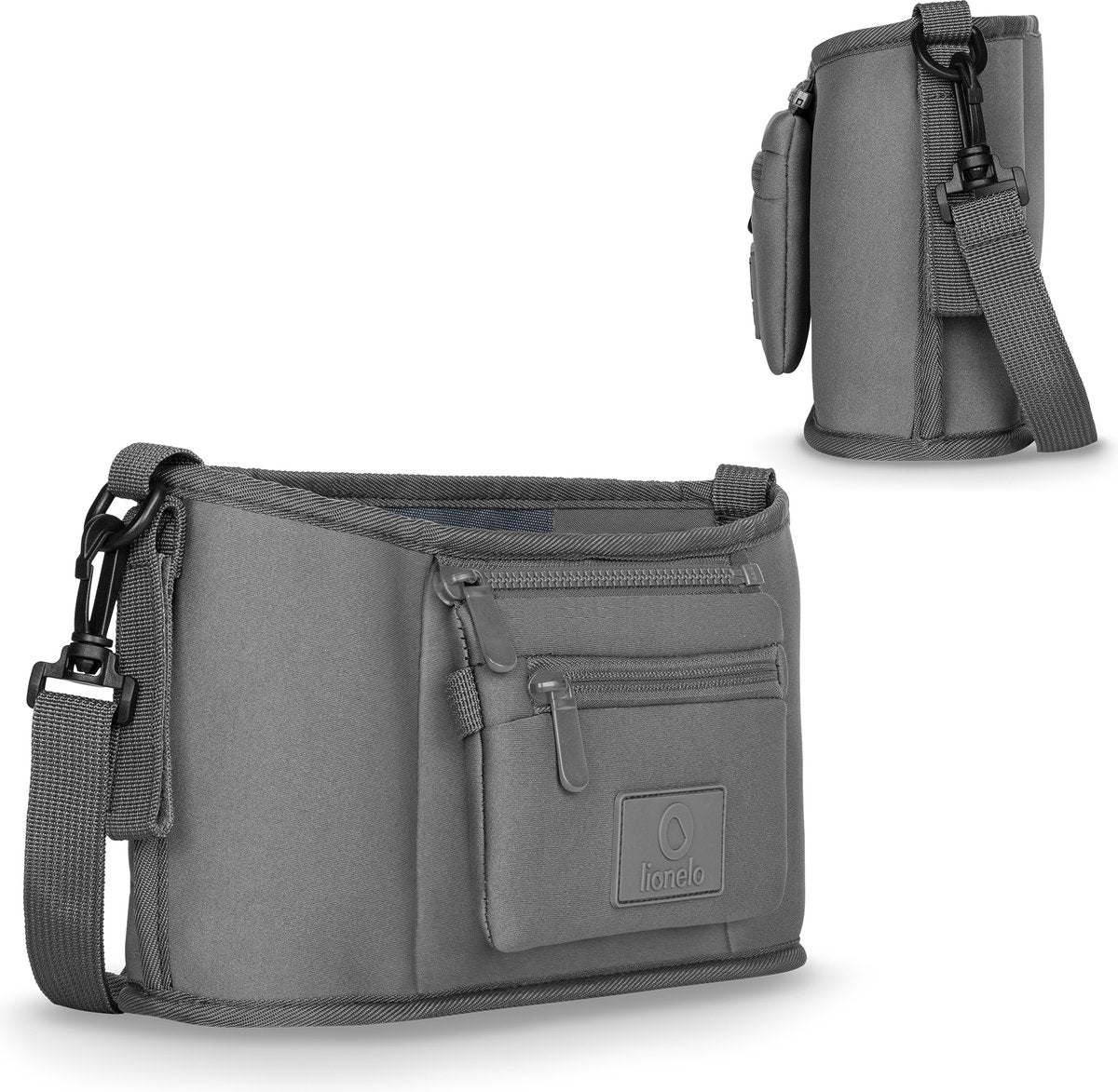 Cubo Lionelo - organizer per passeggino - due scomparti per bottiglie - facile da pulire - design universale