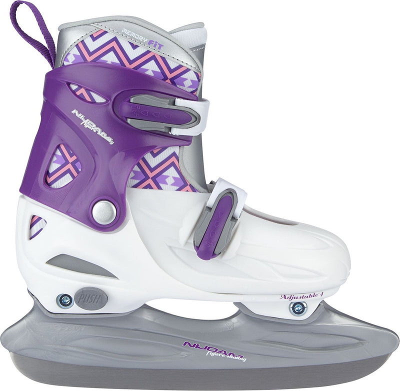 Patín artístico Nijdam - niños - ajustable - violeta - talla 27-30