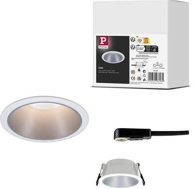 Paulmann lampada da incasso cole tonda 88 mm gu10 max. 10w 230v dimmerabile bianco, argento