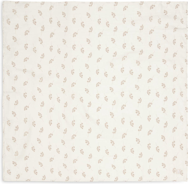 Jollein - panno idrofilo grande 115x115 cm - fasce, panni per ruttini, panni per bambini - cotone morbido - ramoscello - rosa canina - 2 pezzi