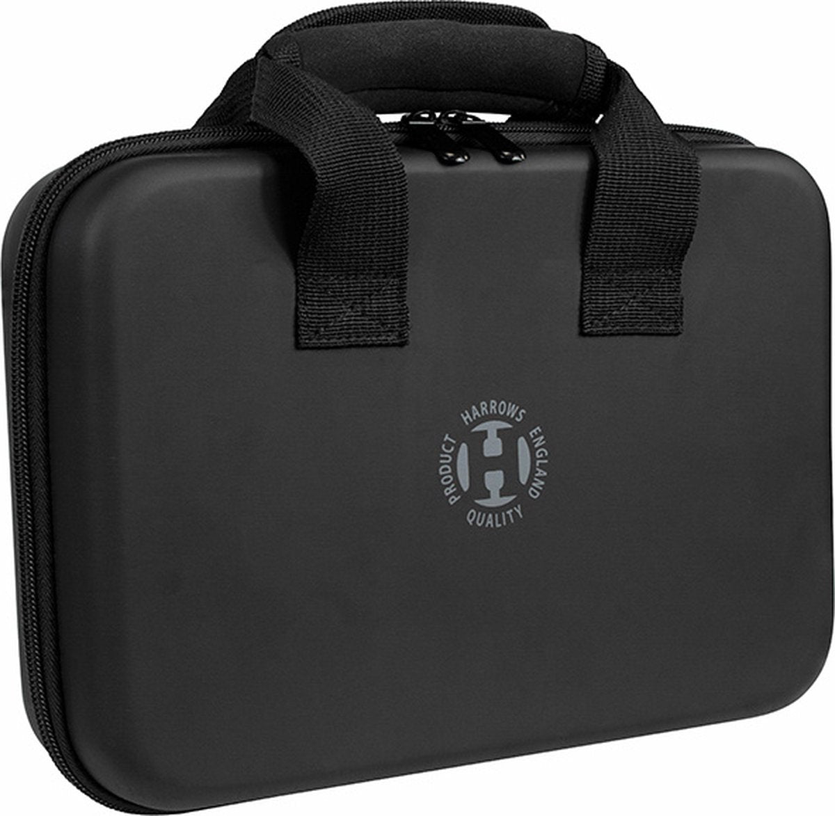 Custodia per freccette Harrows Imperial – Borsa per freccette nera rigida in EVA per 12 freccette – 36 tasche per riporre gli accessori – Custodia protettiva per freccette –
