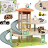 Classic world houten speelgoed garage duurzaam met accessoires 19-delig.