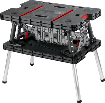 Keter foldable work table - with 2 glue clamps - 85x55x75.5cm - black