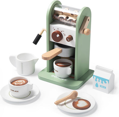 Dorjee coffee maker junior wood mint green