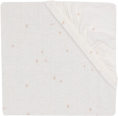 Lenzuolo con angoli Jollein Twinkling - 40 50 x 80 90 cm - jersey - rosa selvatico