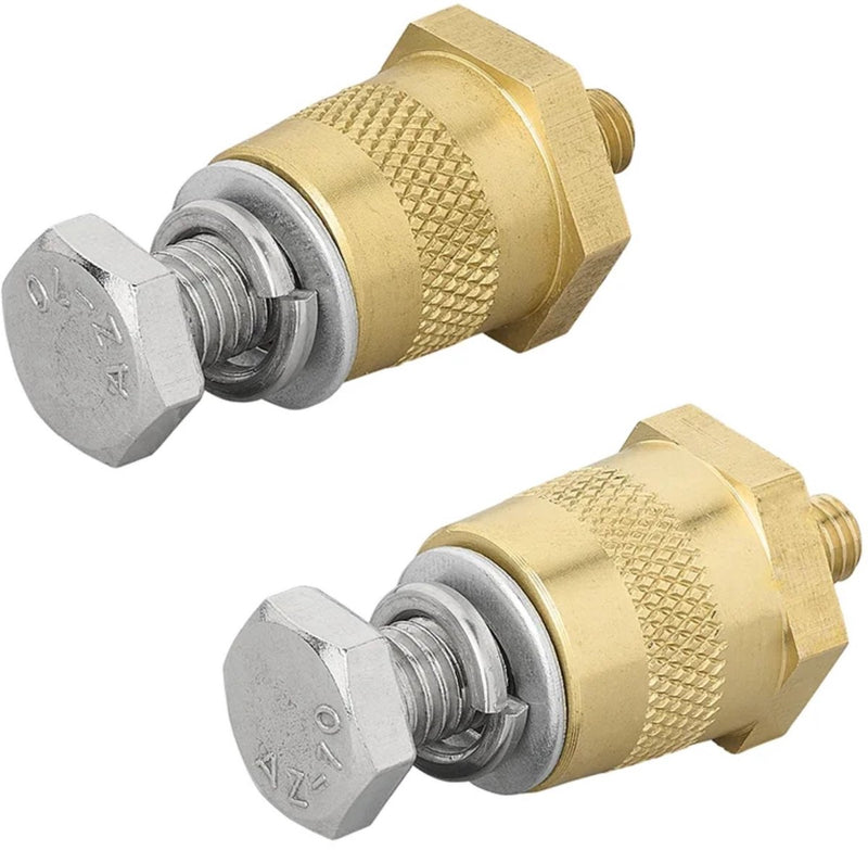 Set terminali batteria Proplus M6 - terminali batteria in ottone resistente con vite e anello