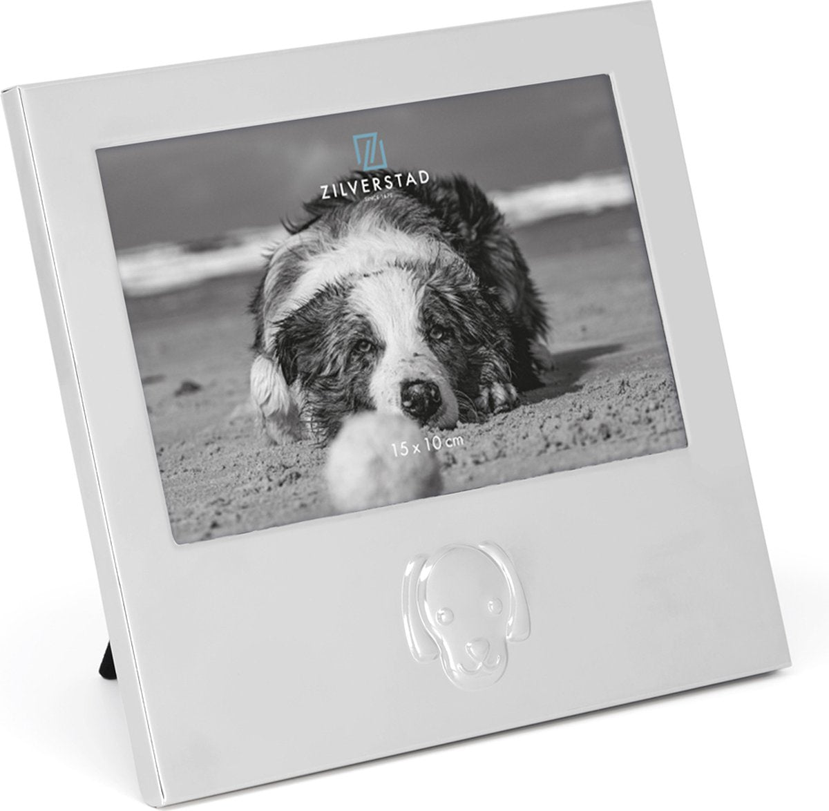 Zilverstad - fotolijst hond 15x10 verzilverd
