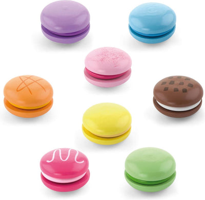 Macarons in legno Viga, misura 4,5 cm, 8 pezzi, 1 scatola
