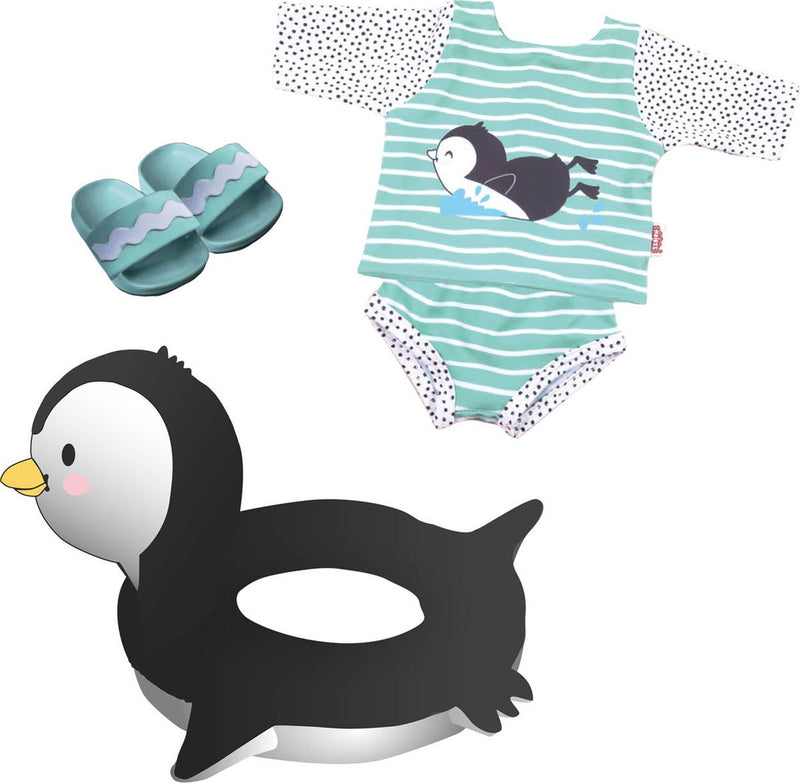 Set de natación de muñecas Heless Pinguin, 35-45 cm