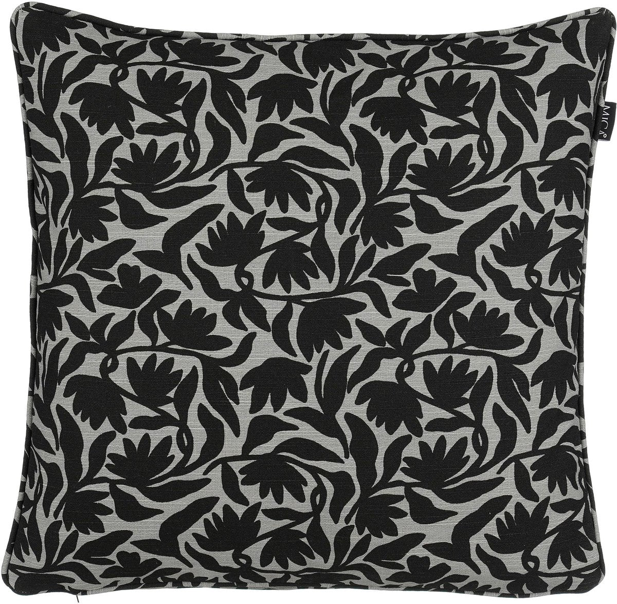 Cuscino da esterno Kelly con decorazioni in mica nero - l45xl45xh10cm