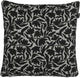 Cuscino da esterno Kelly con decorazioni in mica nero - l45xl45xh10cm