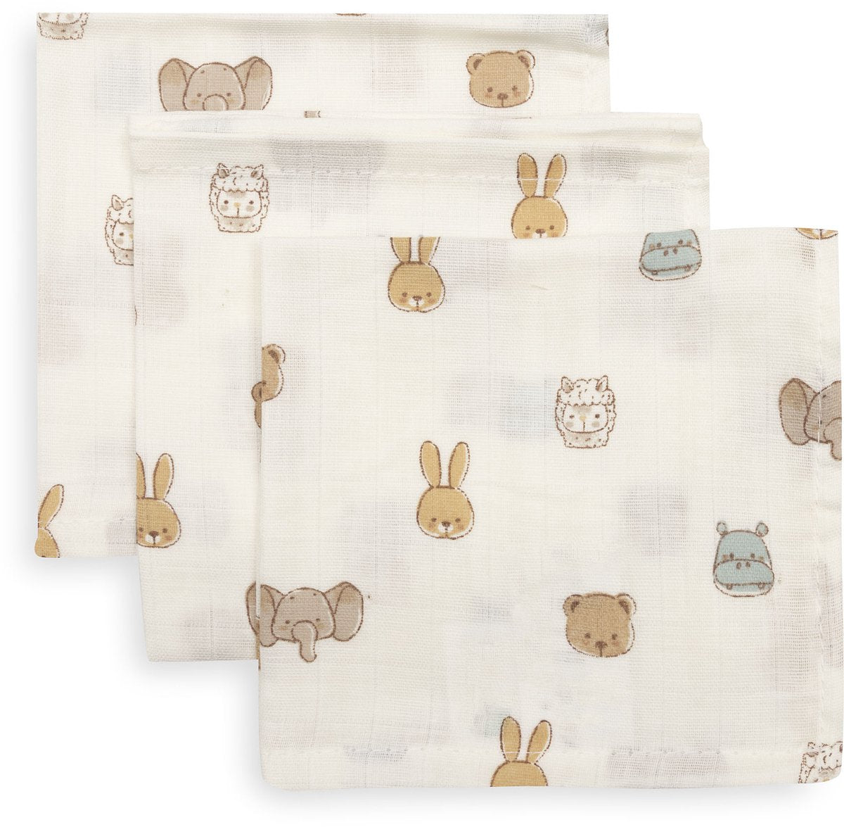 Jollein paño bucal hidrófilo 31x31cm jollies (pack de 3)