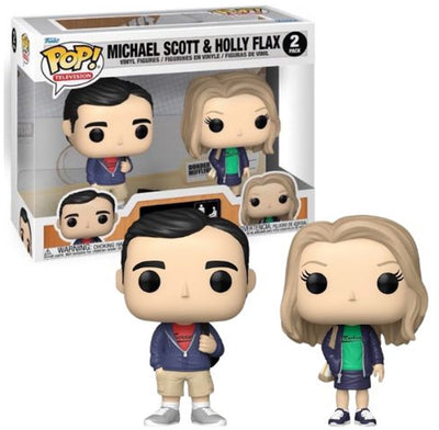 ¡Funko pop! televisión: la oficina - michael scott holly flax paquete de 2