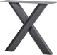 Wood tablo industrial x-leg 1 pezzo - metallo - nero - 72x79x10