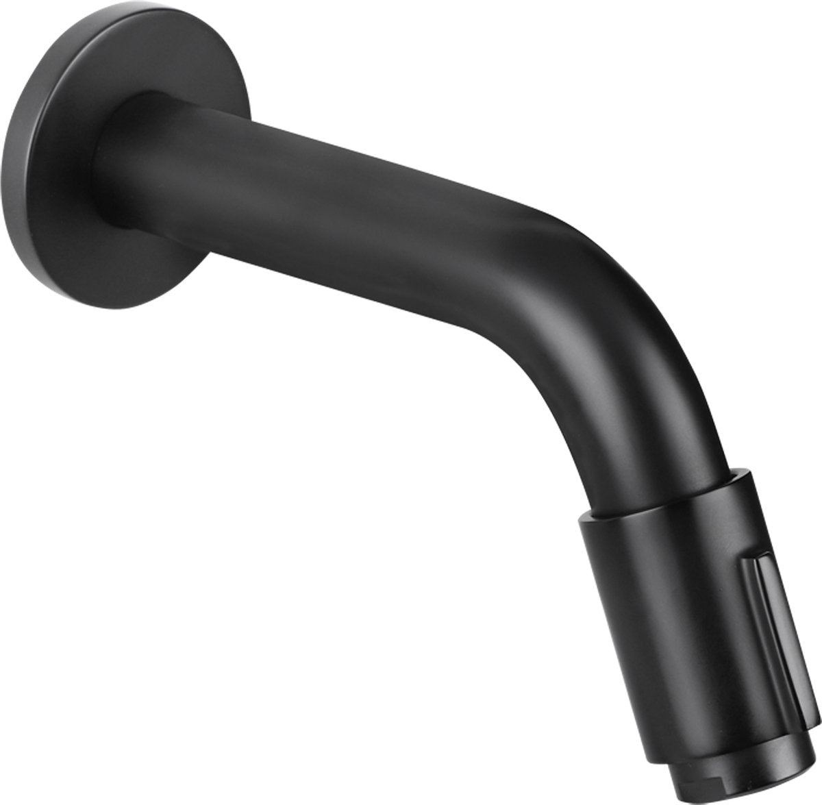 Grifo de pared Differnz - agua fría - grifo para lavabo - 11 cm - negro mate