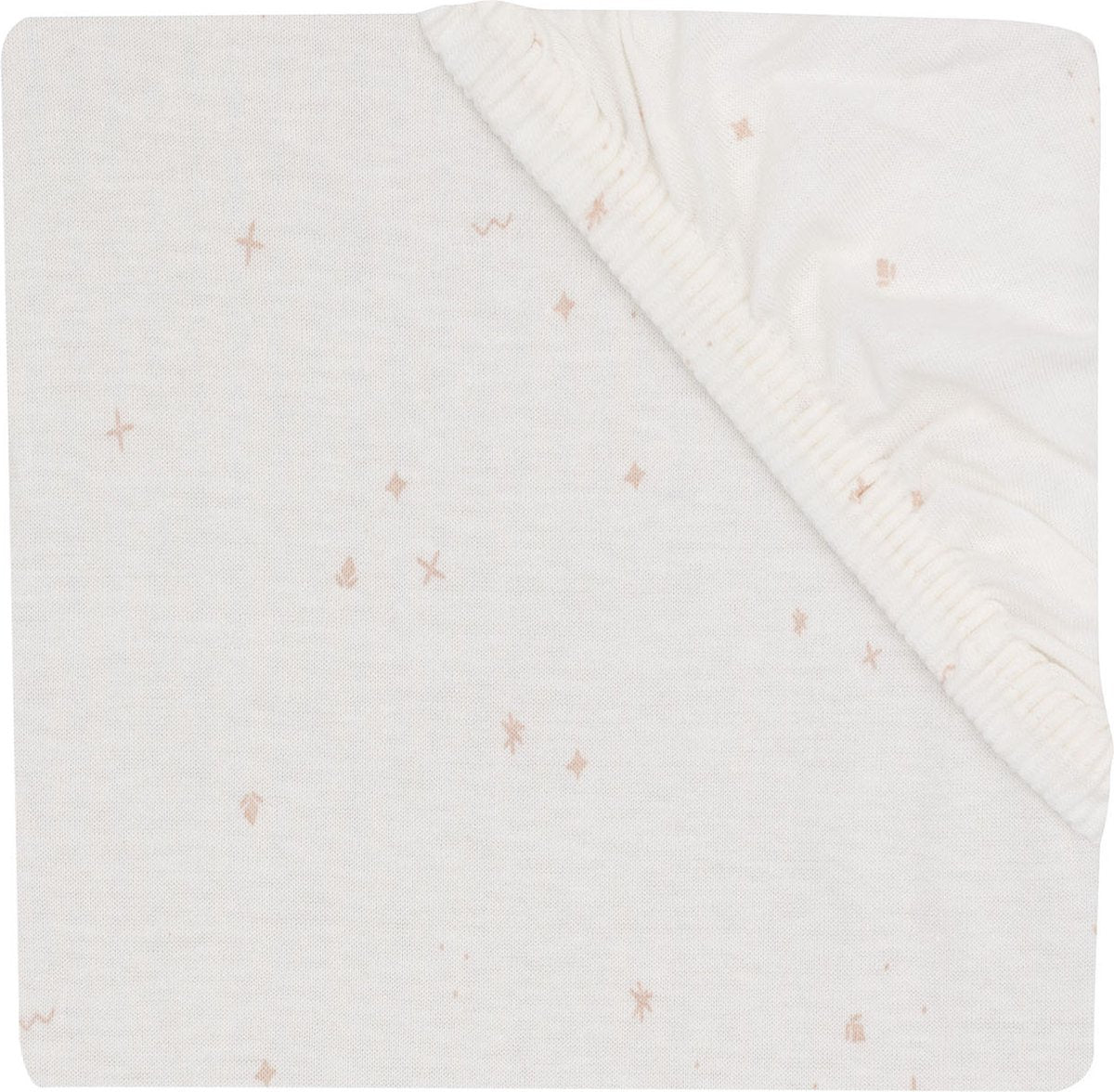 Lenzuolo con angoli Jollein Twinkling - 40 50 x 80 90 cm - jersey - rosa selvatico