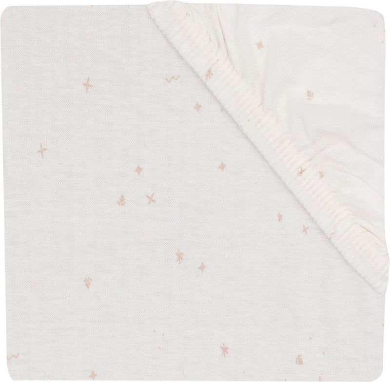 Lenzuolo con angoli Jollein Twinkling - 40 50 x 80 90 cm - jersey - rosa selvatico