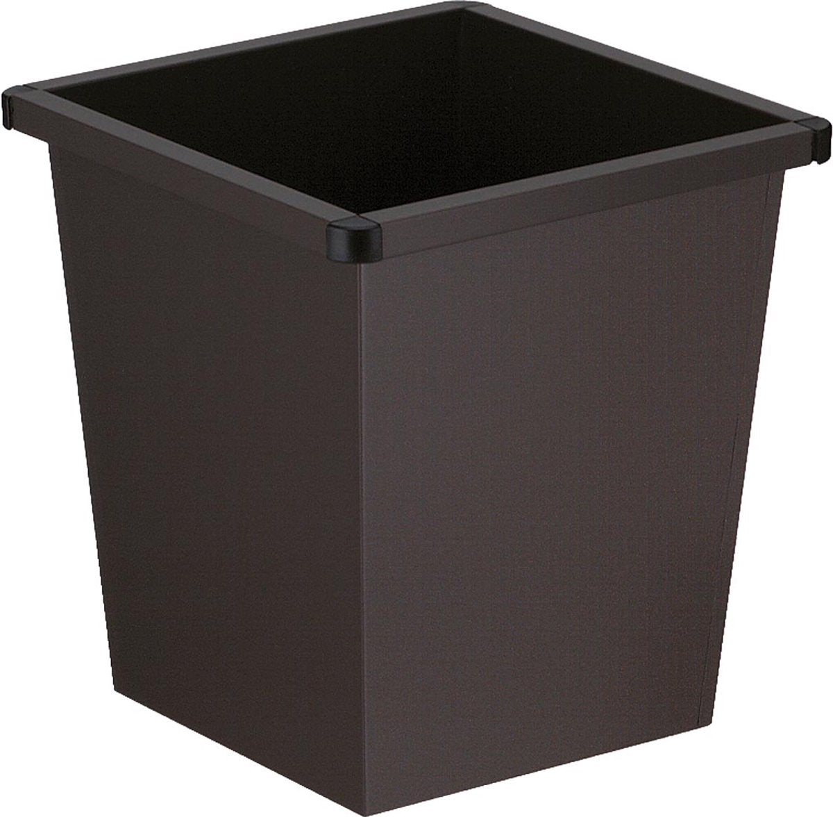 Papelera cónica cuadrada Vepabins V-part - 27l - negro