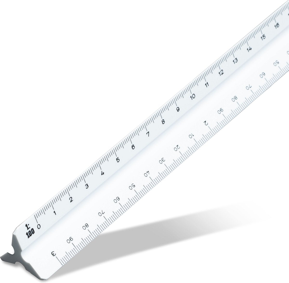 Bastone scala Aristo f - lunghezza 30 cm - 1:2,5 :5 :10 :20 :50 :100 (din) - plastica bianca - in custodia protettiva - ar-1314 4