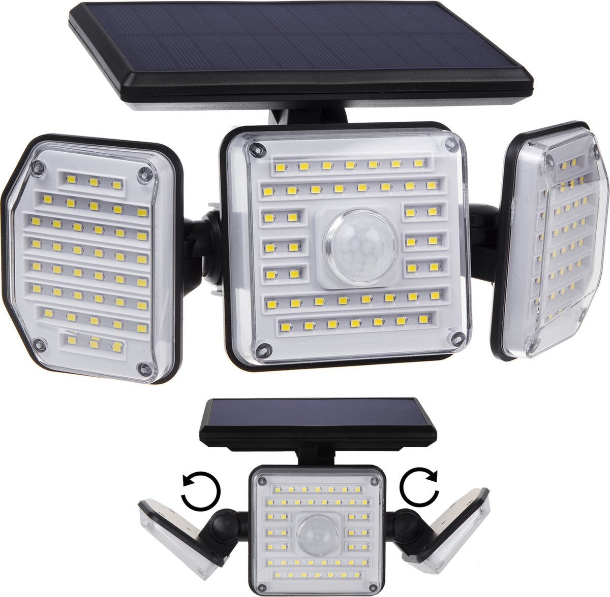 Maclean - solar led-lamp met bewegingssensor - ip65 4w 320lm 4000k - 3 bedrijfsmodi
