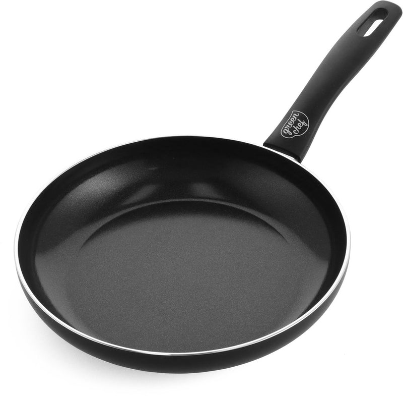 Padella per induzione in ceramica Greenchef prime 28 cm - senza pfas - padella a induzione - lavabile in lavastoviglie - adatta al forno fino a 160°C - rivestimento antiaderente in ceramica - alluminio riciclato - senza coperchio - nera
