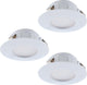 Eglo pineda - inbouwarmatuur - 3 lichts - wit