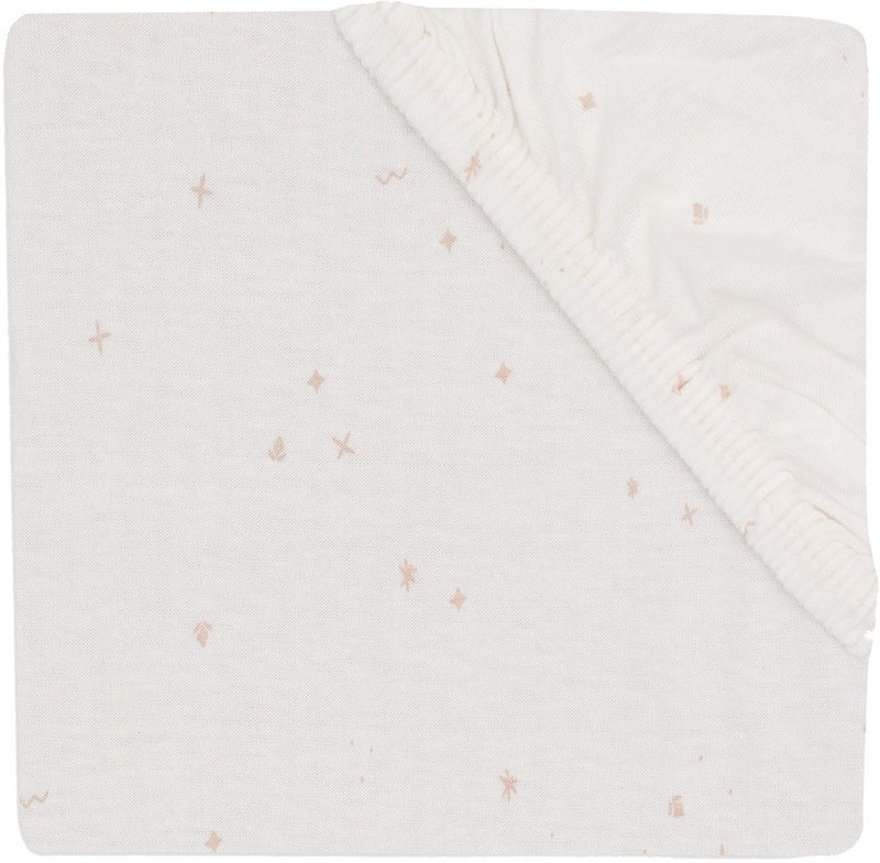 Lenzuolo con angoli scintillanti Jollein per letto - 60 x 120 cm - jersey - rosa selvatico