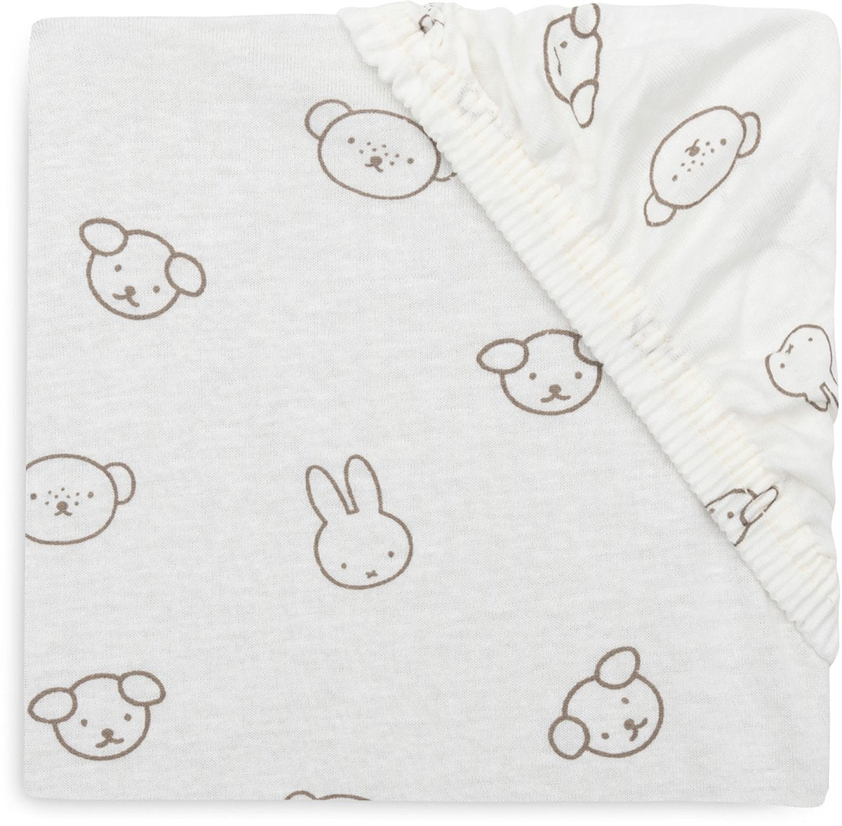 Lenzuolo con angoli Jollein per letto - 60x120 cm - jersey - Miffy and Friends