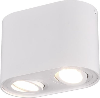 Trio cookie ceiling lamp - 2xgu10 - metal - matt white
