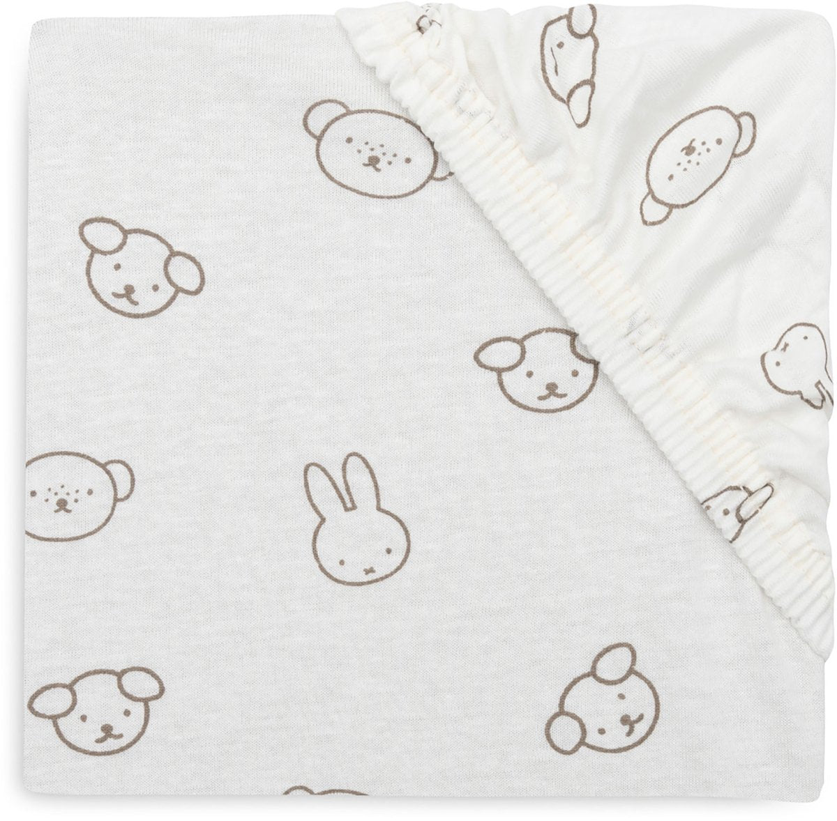 Jollein lenzuolo con angoli per letto - 70 75x140 150 cm - jersey - miffy and friends