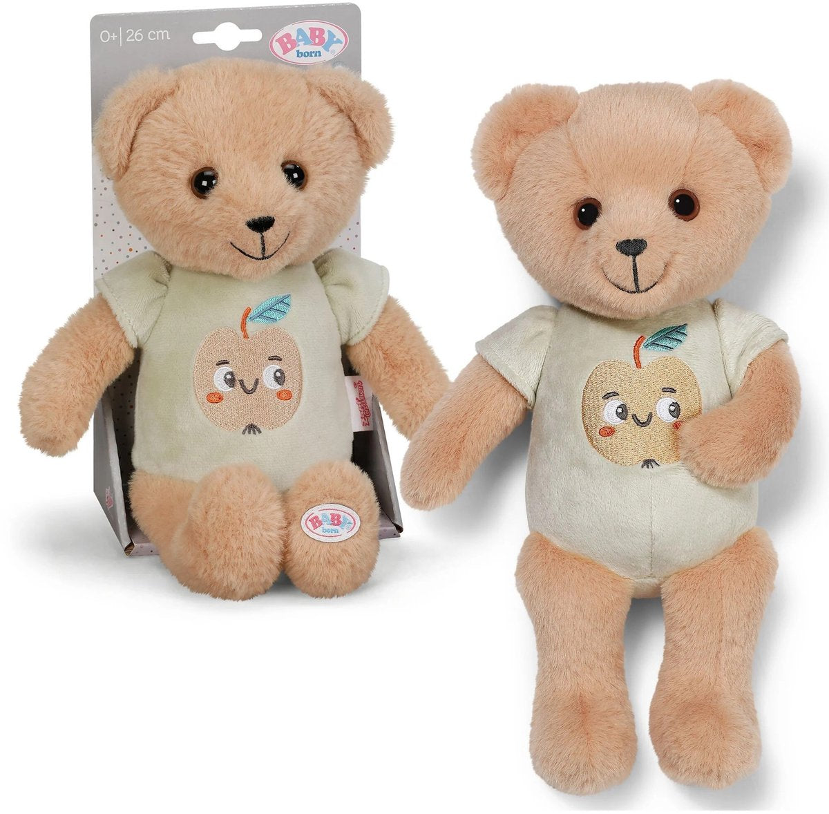 Baby born voor baby’s teddy, zachte pluchen beer van 26 cm met stoffen lichaam