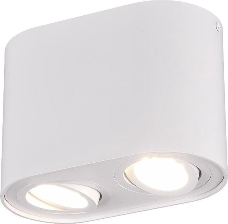 Lámpara de techo Trio cookie - 2xgu10 - metal - blanco mate