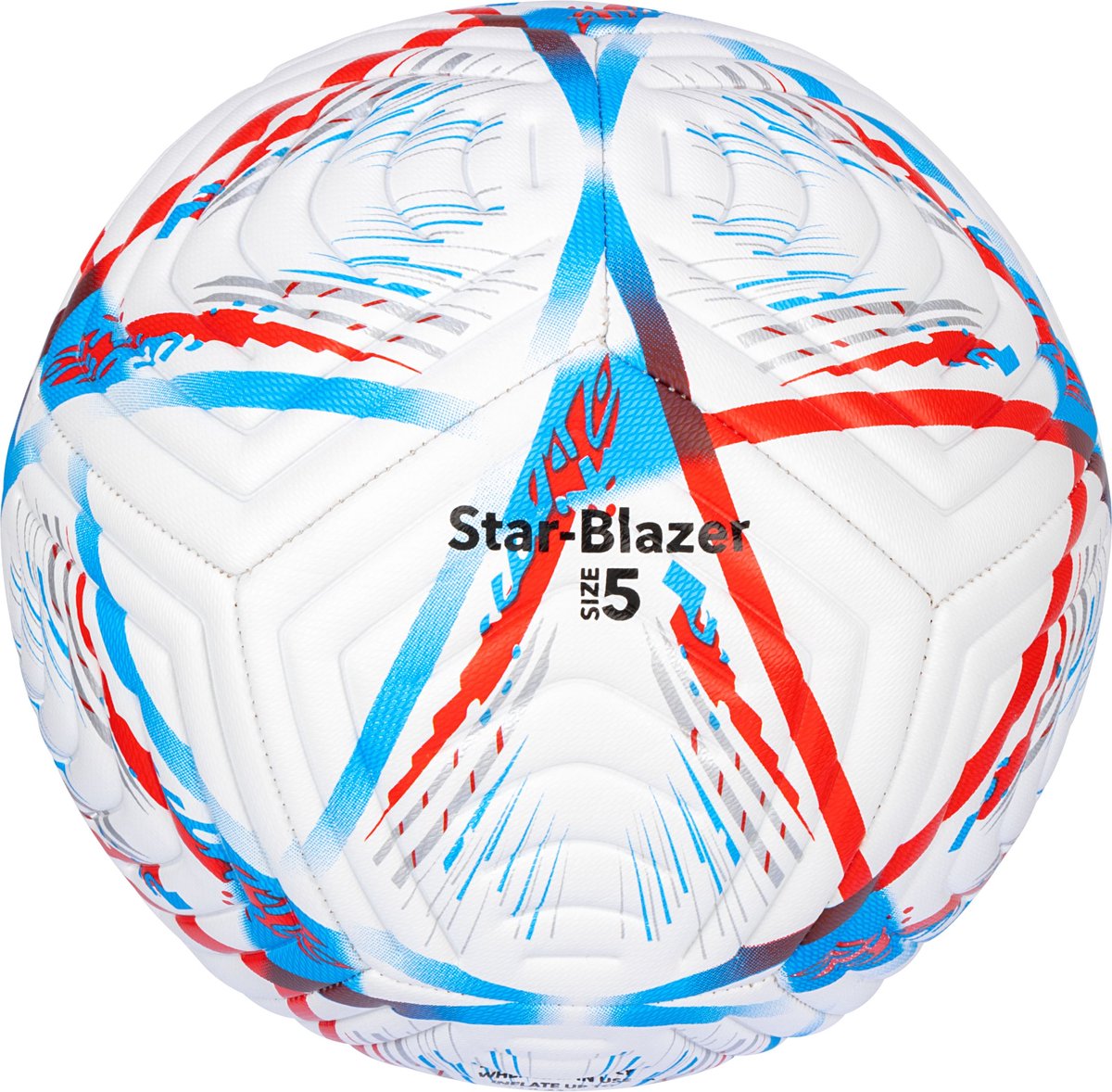Avento voetbal - star-blazer - blauw rood - maat 5 - ⌀ ca. 22 cm