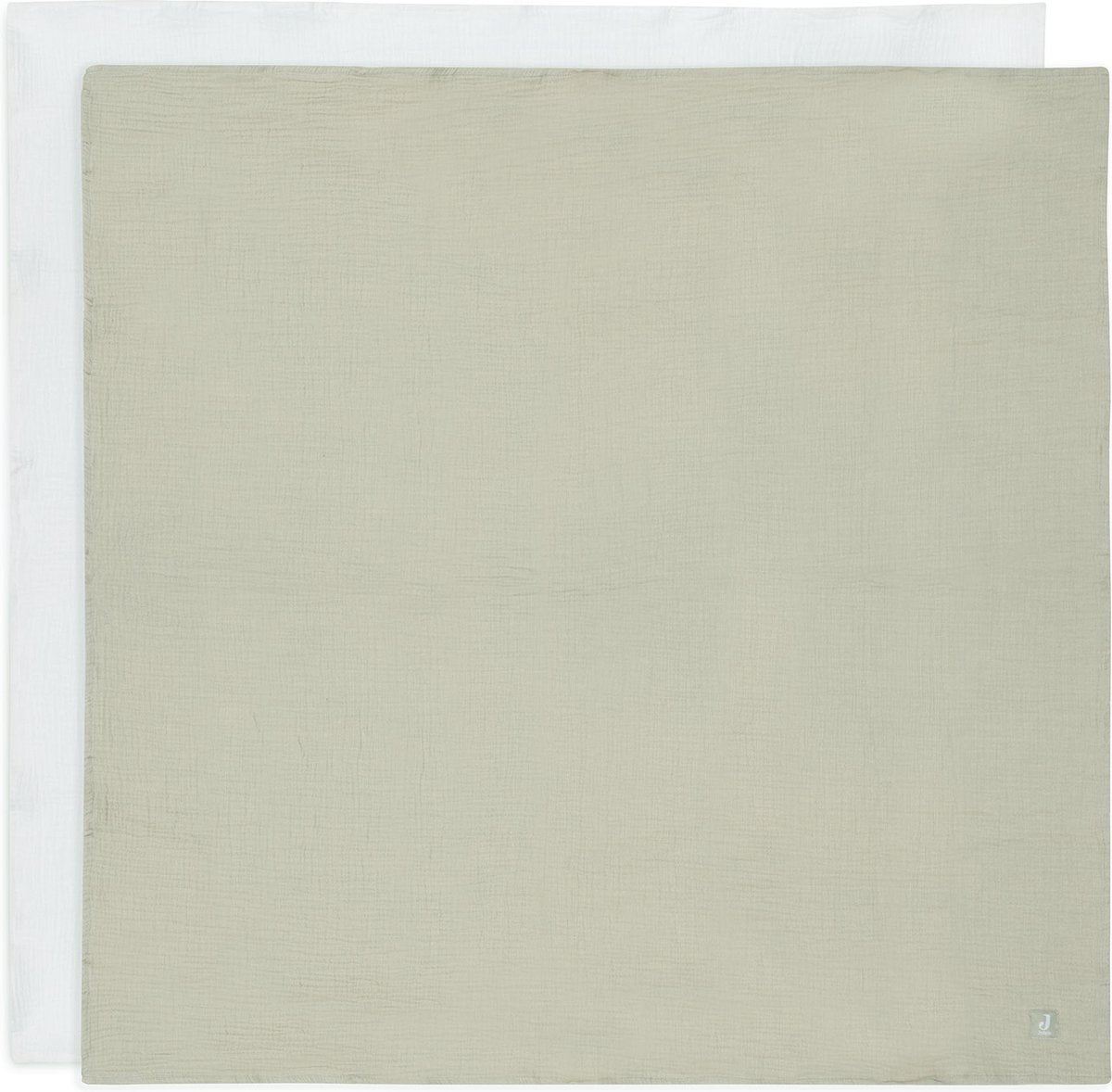 Jollein hydrofiele doek small - 70x70cm - olive green ivory - 4pack