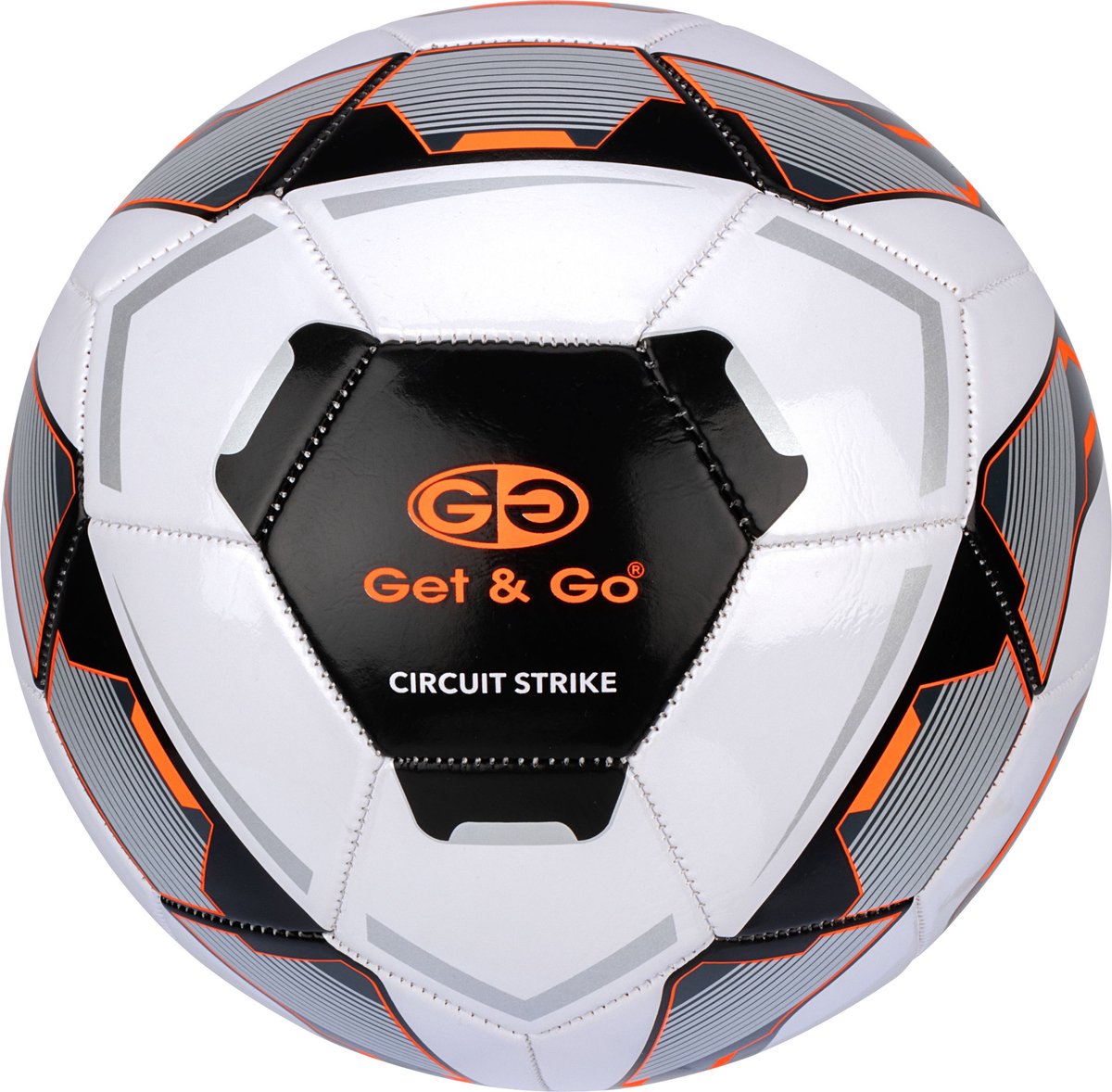 Pallone Get Go - Circuit Strike - bianco nero - misura 5 - ø ca. 22cm