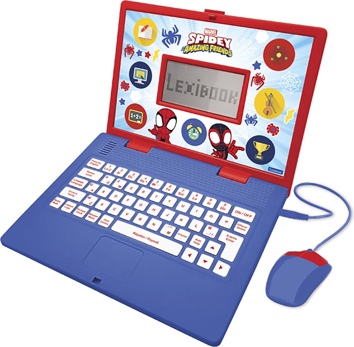 Lexibook ordinateur Portable éducatif bilingue Spidey e i suoi fantastici amici (fr en)