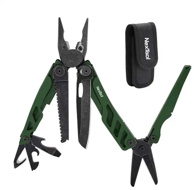 Nextool flagship pro – multiutensile 16 in 1 – acciaio inossidabile verde – robusto, versatile