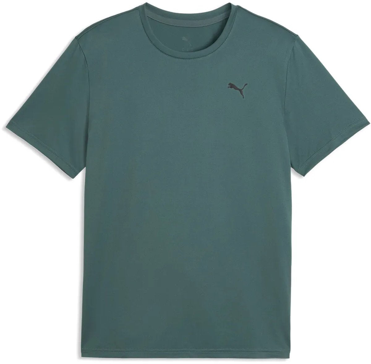 T-shirt Puma Tad Essentials Solid Cat Logo Small a maniche corte verde M da uomo