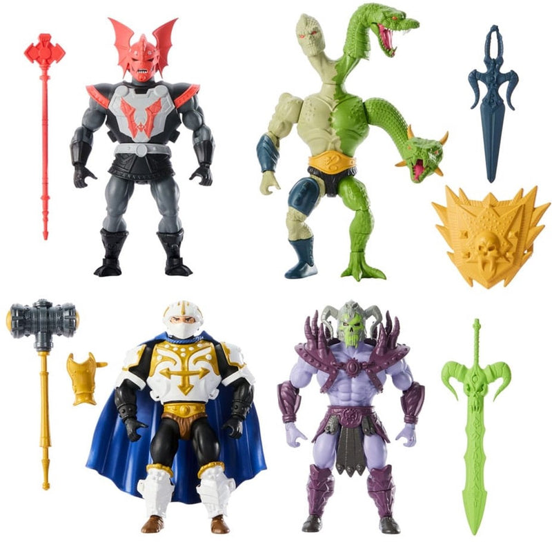 Mattel masters of the universe origins figura de acción paquete de 4 heo figura de acción exclusiva de 14 cm