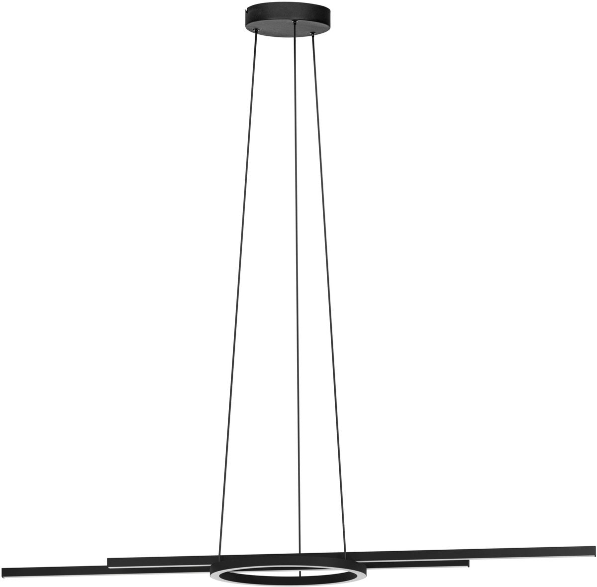 Eglo connect.z zillerio-z smart hanglamp - 116 cm - zwart wit - instelbaar wit licht - dimbaar - zigbee