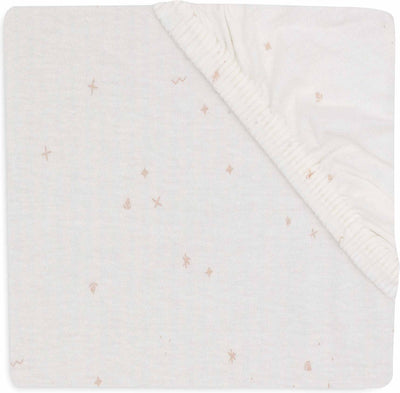 Jollein baby - lenzuolo con angoli jersey 70 75x140 150 cm - lettino per bambini - cotone morbido - rosa selvatico scintillante