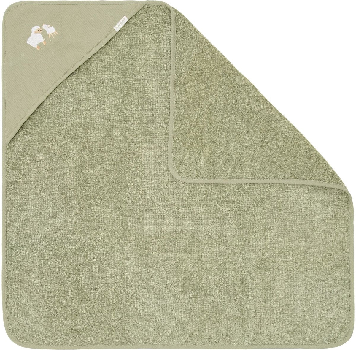 Capa de baño Little Dutch - bordada - verde - 75 x 75