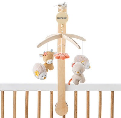 Nattou mila, lana and zoe - music mobile - mobile - one size - sand beige