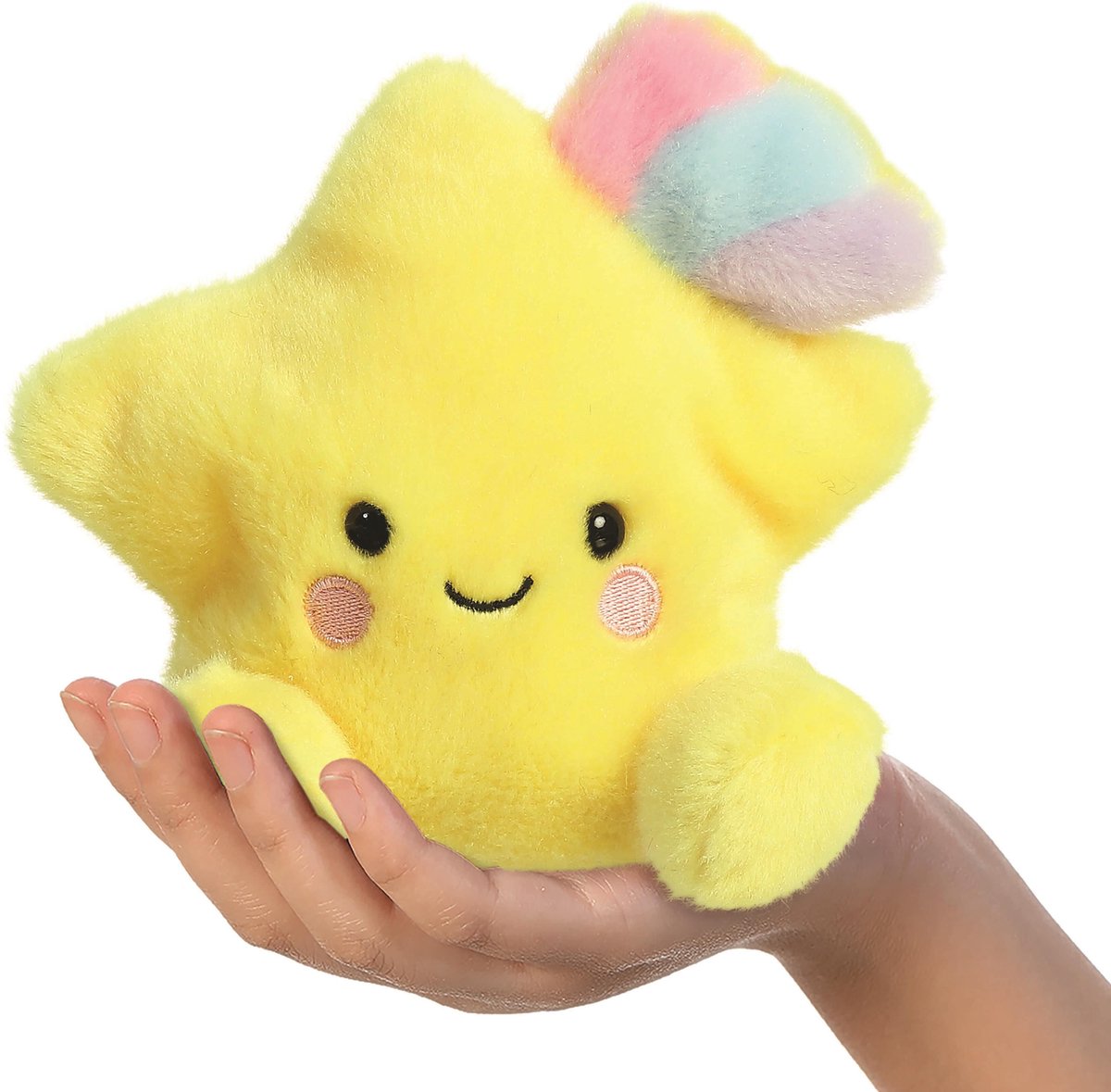 Aurora serie ecologica - peluche spadająca gwiazdka - 13 cm - giallo - morbido peluche
