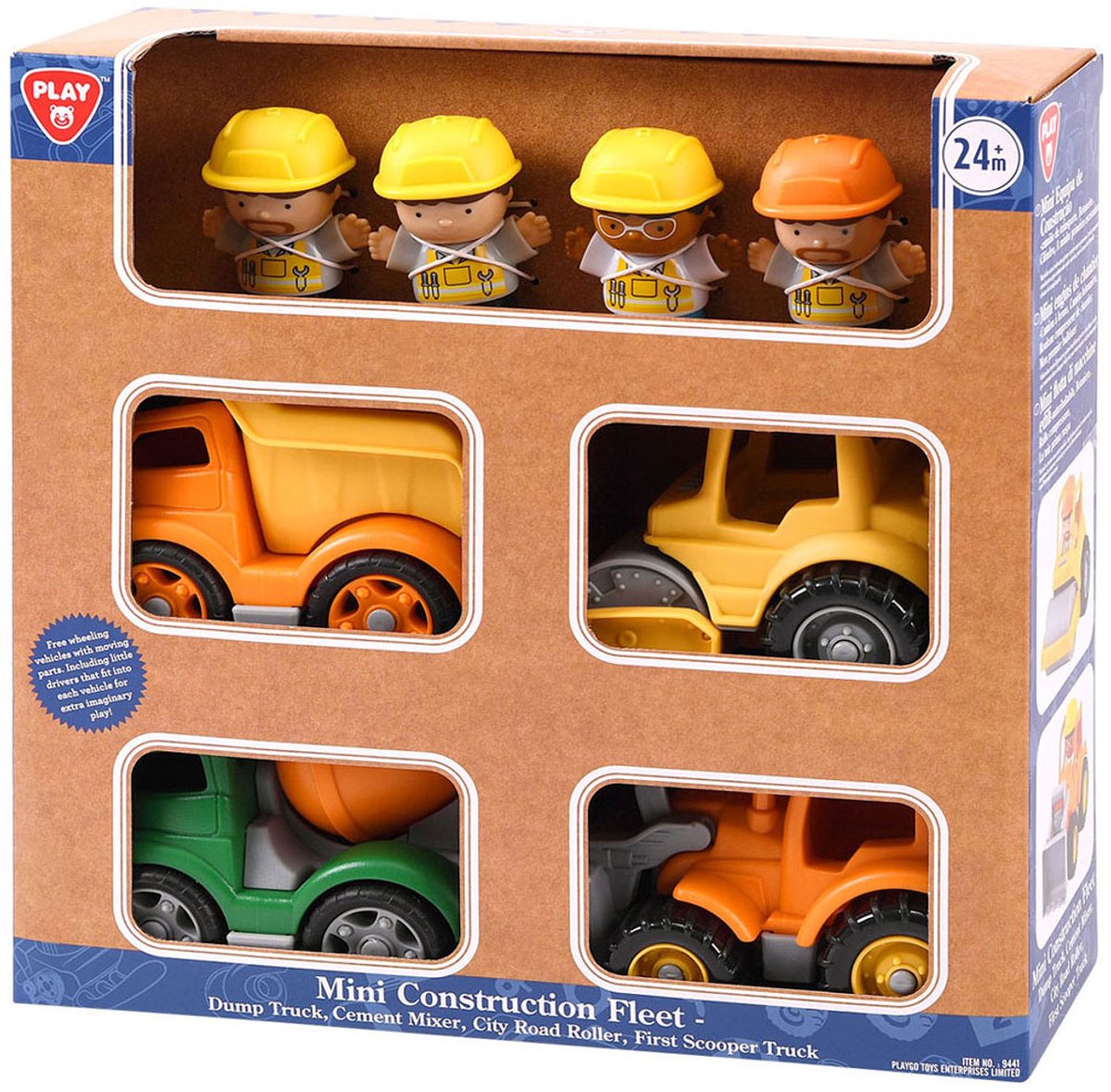 Play mini construction vehicles with figures play set, 8dlg.