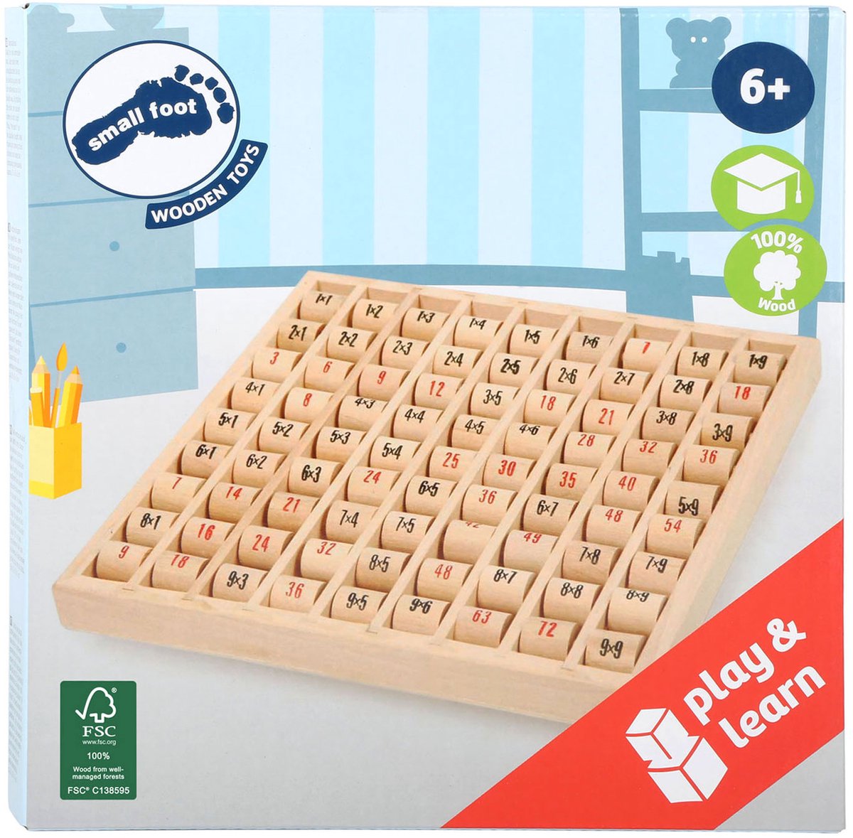 Small foot wooden board math multiplication